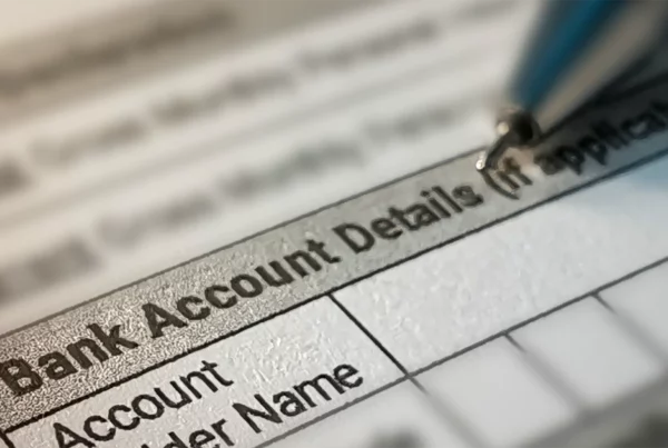 bank account form